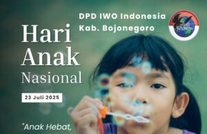 DPD IWO Indonesia Kabupaten Bojonegoro Mengucapkan Selamat Hari Anak Nasional Tahun 2025
