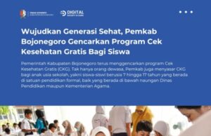 Wujudkan Generasi Sehat, Pemkab Bojonegoro Gencarkan Program Cek Kesehatan Gratis Bagi Siswa