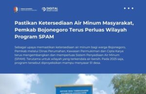 Pastikan Ketersediaan Air Minum Masyarakat, Pemkab Bojonegoro Terus Perluas Wilayah Program SPAM
