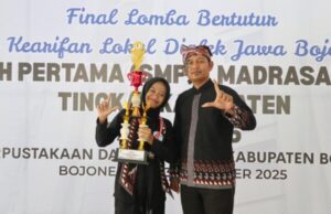 Nyafica Jesica Putri Juara 1 Lomba Bertutur Tingkat Kabupaten Bojonegoro, Tak Pegang Ponsel Agar Fokus Latihan