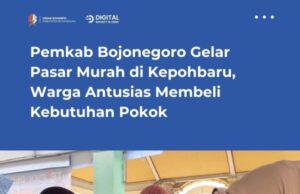 Pemkab Bojonegoro Gelar Pasar Murah di Kepohbaru, Warga Antusias Membeli Kebutuhan Pokok