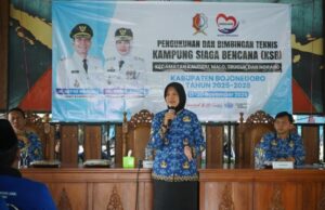 Pengukuhan Kampung Siaga Bencana, Wabup Harapkan Bisa Mandiri Kebencanaan
