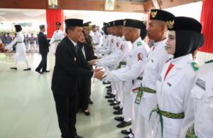 Paskibraka Bojonegoro Resmi Dikukuhkan Bupati Setyo Wahono, Siap Bertugas di Upacara HUT Ke-81 RI