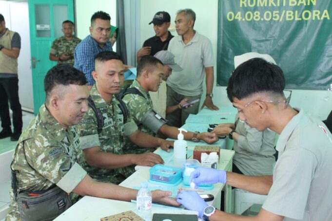 Sambut HUT Ke-81 TNI, Kodim 0721/Blora Gelar Bakti Sosial Kesehatan
