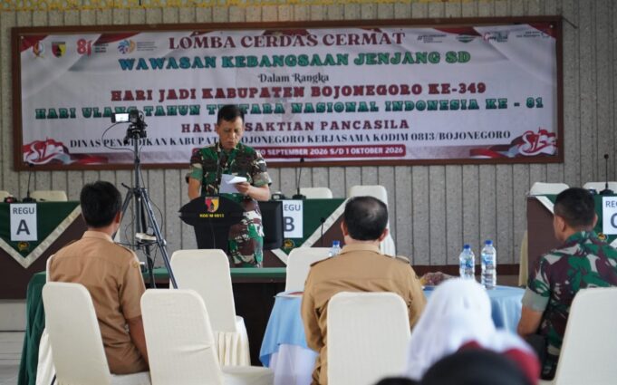 Semarak HJB dan HUT TNI 2026, Pemkab bersama Kodim Bojonegoro Gelar LCC Wawasan Kebangsaan